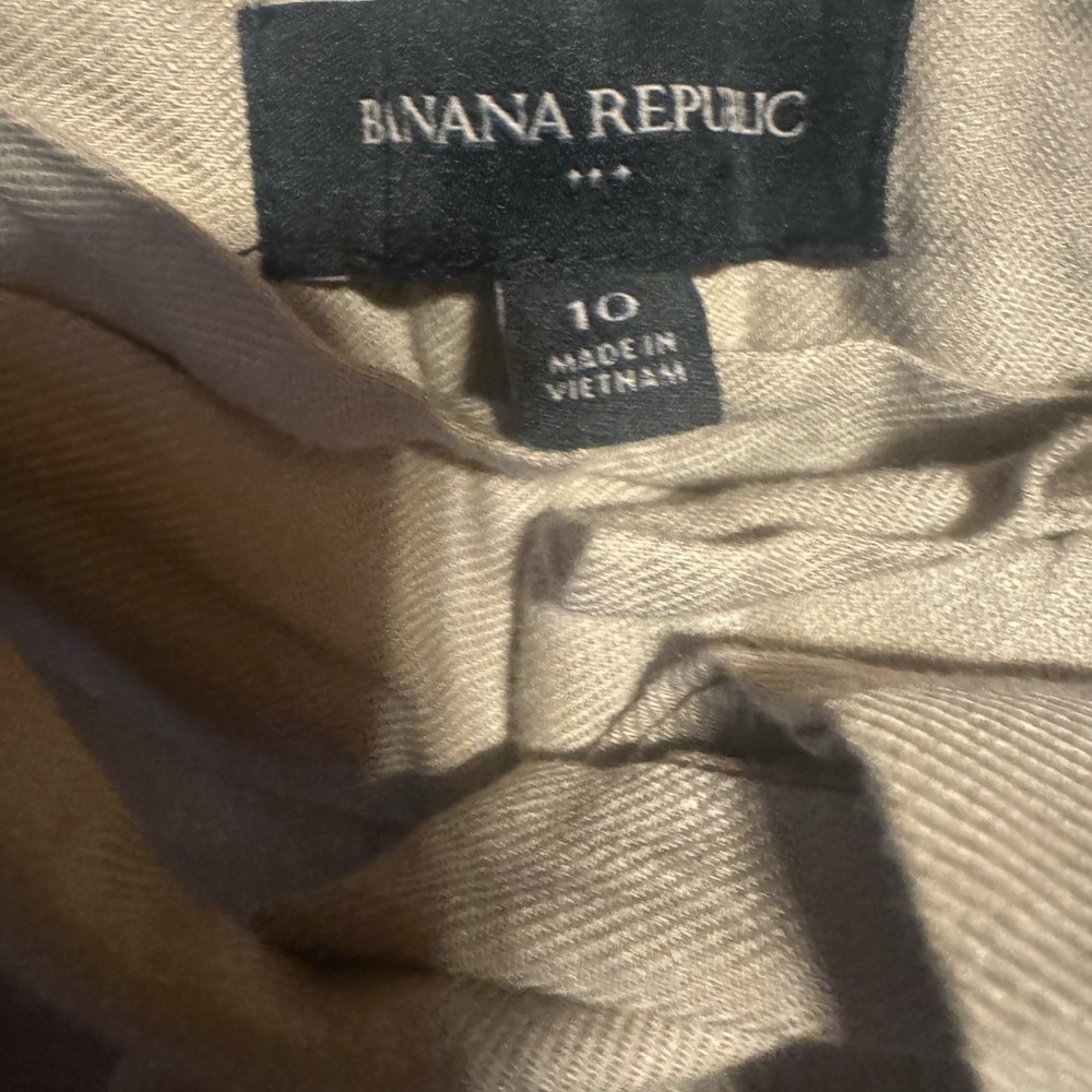 Women's Banana Republic Linen Blend Beige Pants, NWT - Picture 2 of 8